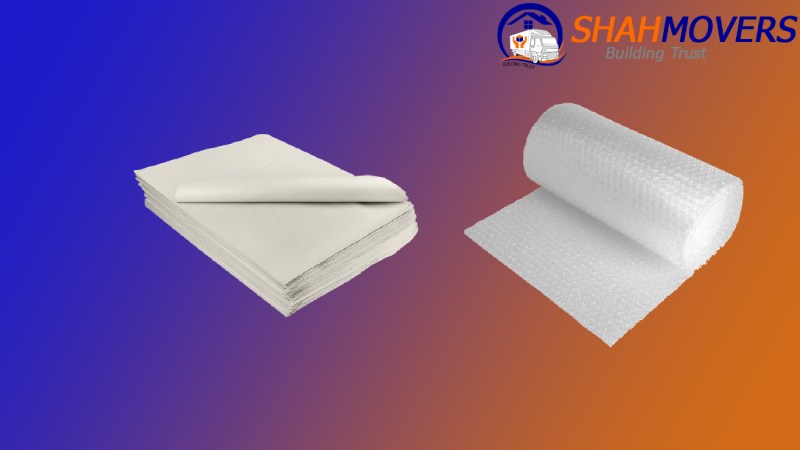 Protect Fragile Items With Bubble Wrap And Packing Paper